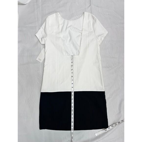 TOBI White and Black Backless Short Sleeve Mini Shift Cocktail Dress - Size XS - Picture 8 of 10
